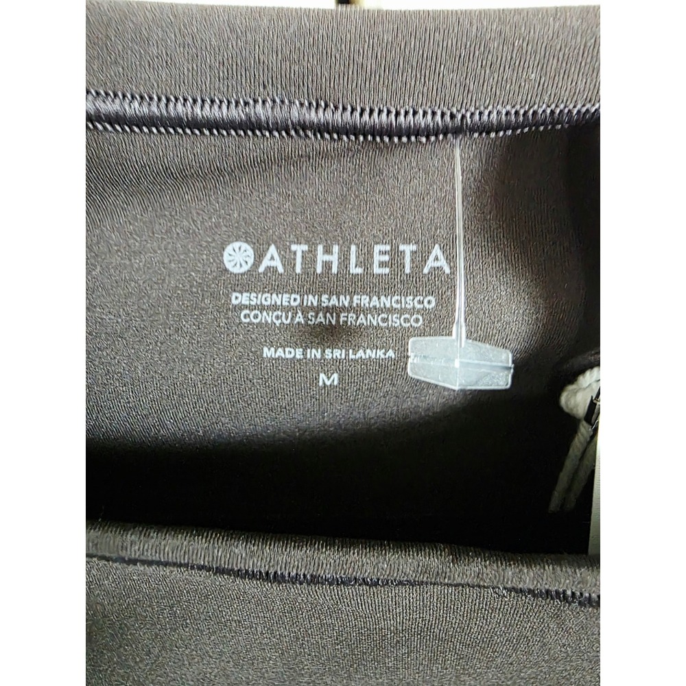 Athleta M Bodymove Brown Short Sleeve Crew Neck Thong Bodysuit NEW - Picture 6 of 12